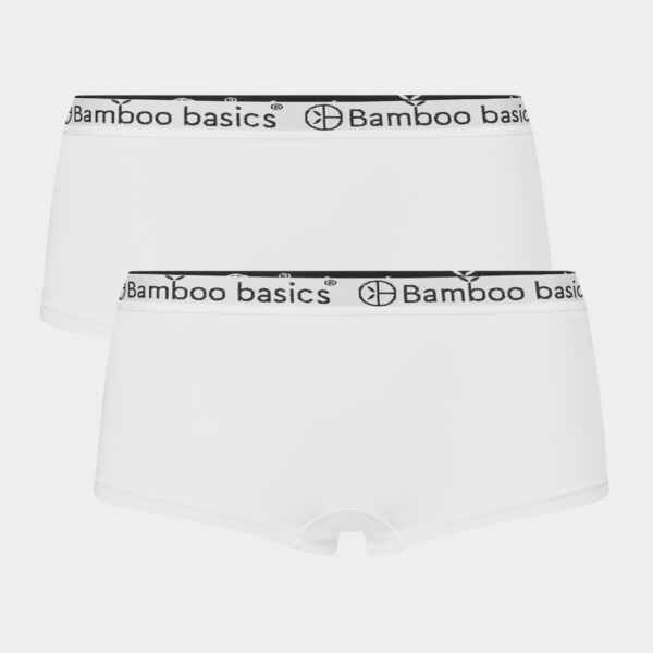 2 par hvide bambus hipsters til dame fra Bamboo Basics (Størrelse: Small)