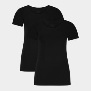 2 sorte bambus t-shirts r-neck til dame fra Bamboo Basics (Størrelse: Small)