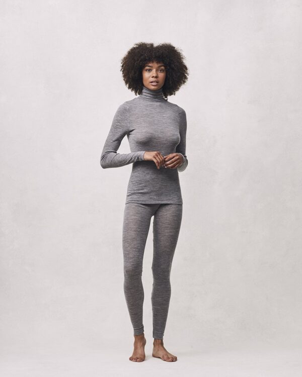 Seamless Basic | Angelina Merino Wool Legging - Grey Melange