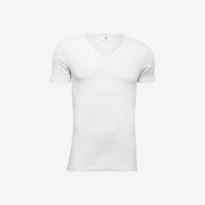 Økologisk bomuld, T-shirt v-hals, Hvid