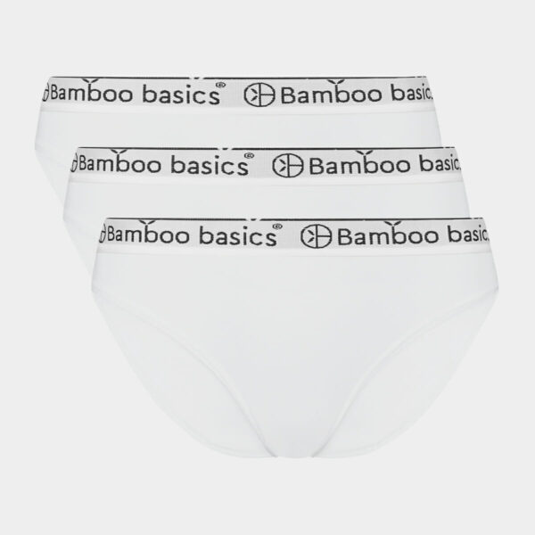 3 par hvide bambus tai dametrusser til Dame fra Bamboo Basics (Størrelse: Medium)