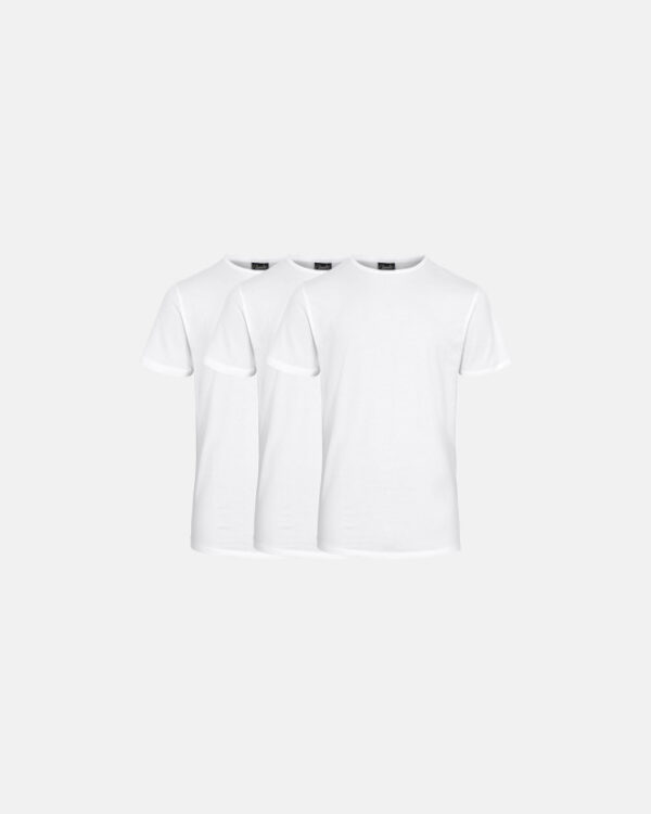 Økologisk bomuld, T-shirt, 3-pak, Hvid