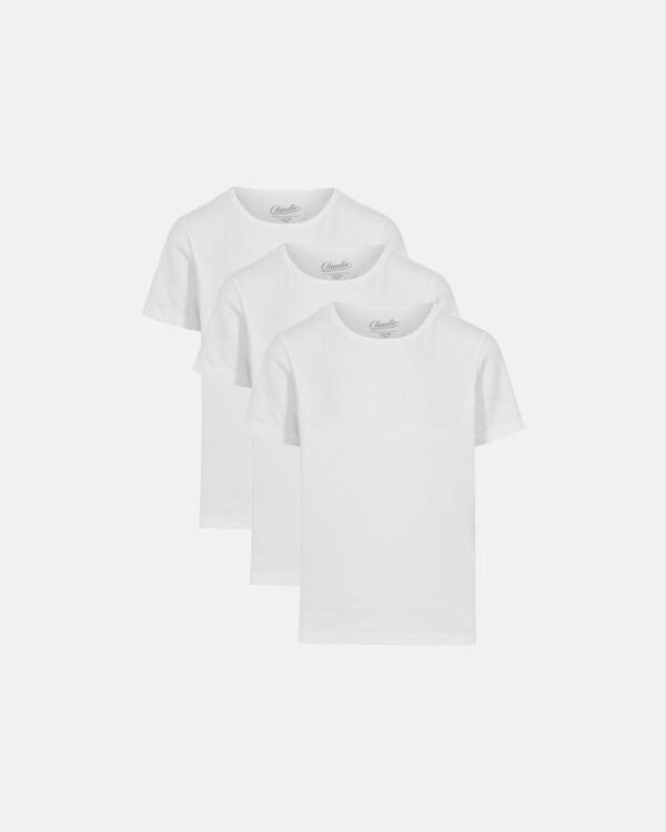 Økologisk bomuld, T-shirt, 3-pak, Hvid, Dreng