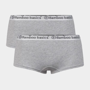 2 par grå bambus hipsters med elastik linning til Dame fra Bamboo Basics (Størrelse: S)