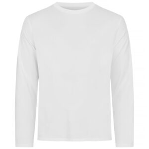 Bambus, Langærmet t-shirt, Hvid
