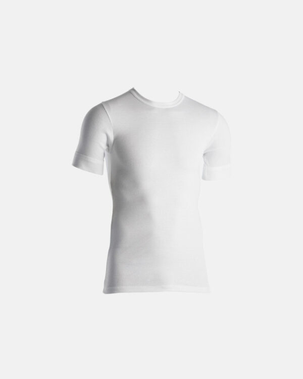 Økologisk bomuld, T-shirt "Rib", Hvid