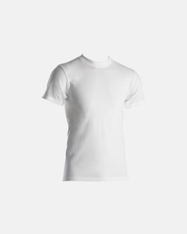 Økologisk bomuld, T-shirt o-hals "Jersey", Hvid