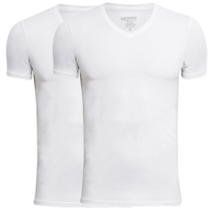 Bambus, T-shirt v-neck, 2-pak, Hvid