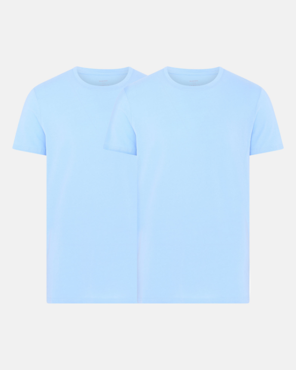 Økologisk bomuld, T-shirt, 2-pak, Blå
