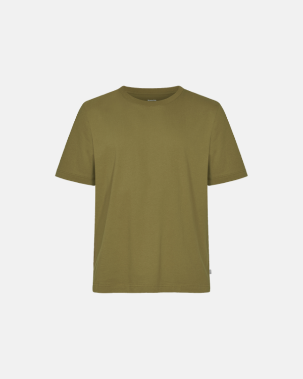 100% GOTS | T-shirt "mid-sleeve", Olivengrøn