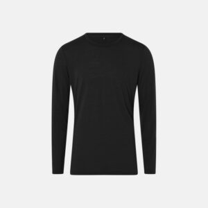 Økologisk uld, Langærmet T-shirt, sort