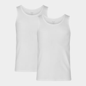 2 hvide bambus tank tops fra Resteroeds, XL