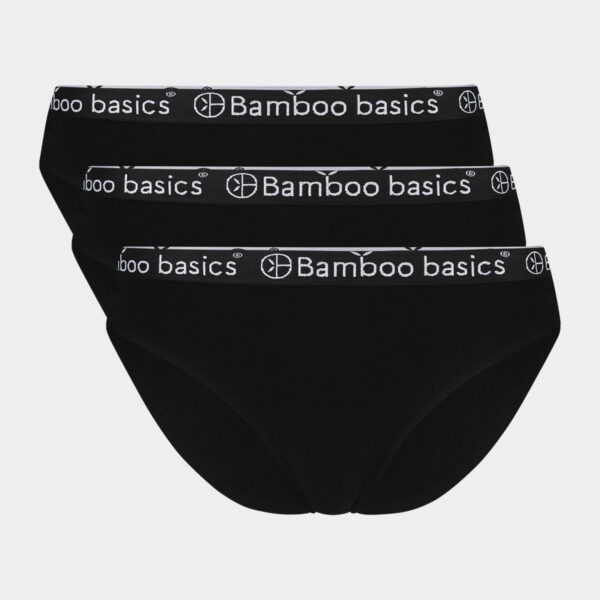 Bambus tai trusser til damer - 3 pak sort - Bamboo Basics, XL
