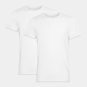 Hvide slim fit T-shirts i bambus fra JBS - Kommer i en 2 pak, XXL