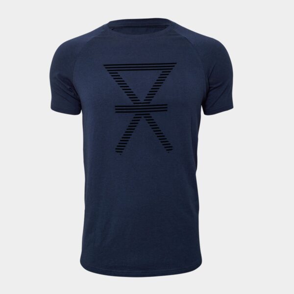 Mørkeblå T-shirt i bambus med print fra JBS of Denmark, XXL