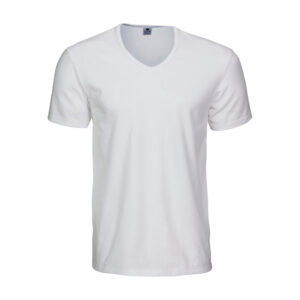 Økologisk bomuld, T-shirt, v-neck, hvid