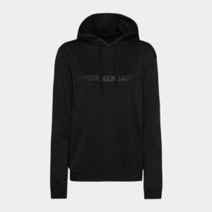 Sort bambus hoodie med logo fra Copenhagen Bamboo, XS