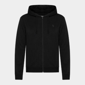 Sort bambus hoodie med lynlås fra Copenhagen Bamboo, XS