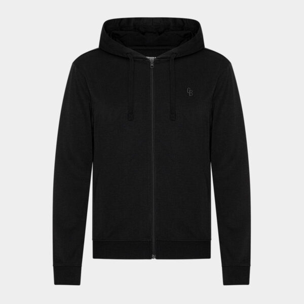 Sort bambus hoodie med lynlås fra Copenhagen Bamboo, XS