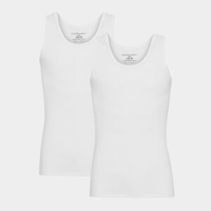 Bambus tank top | 2 pak hvide tank tops til mænd fra Bamboo Basics, M