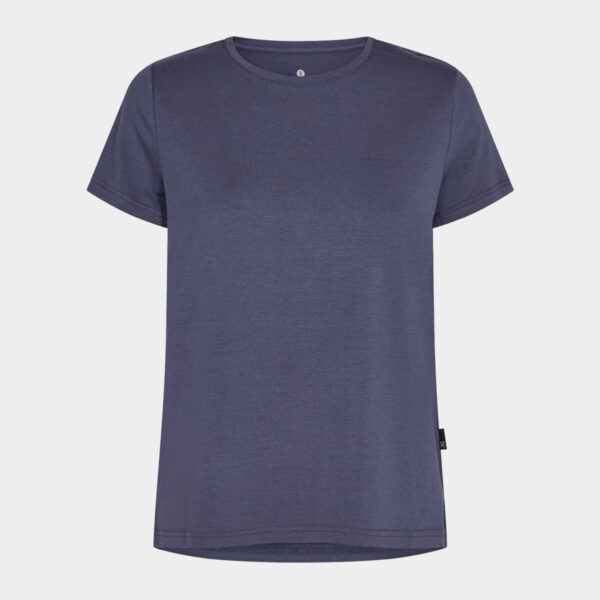 Bambus T-shirt med rund hals i støvet blå til damer fra JBS of Denmark, XS