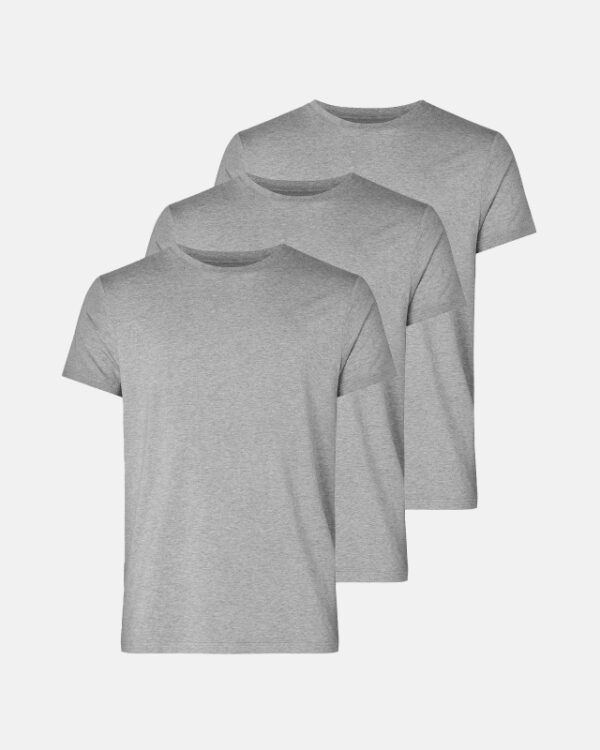 3-pack Bambus, T-shirt o-neck, Grå