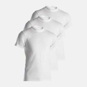 3-pack Økologisk bomuld, T-shirt o-hals "Jersey", Hvid