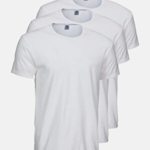 3-pack Økologisk bomuld, T-shirt, o-neck, hvid