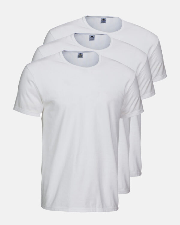 3-pack Økologisk bomuld, T-shirt, o-neck, hvid