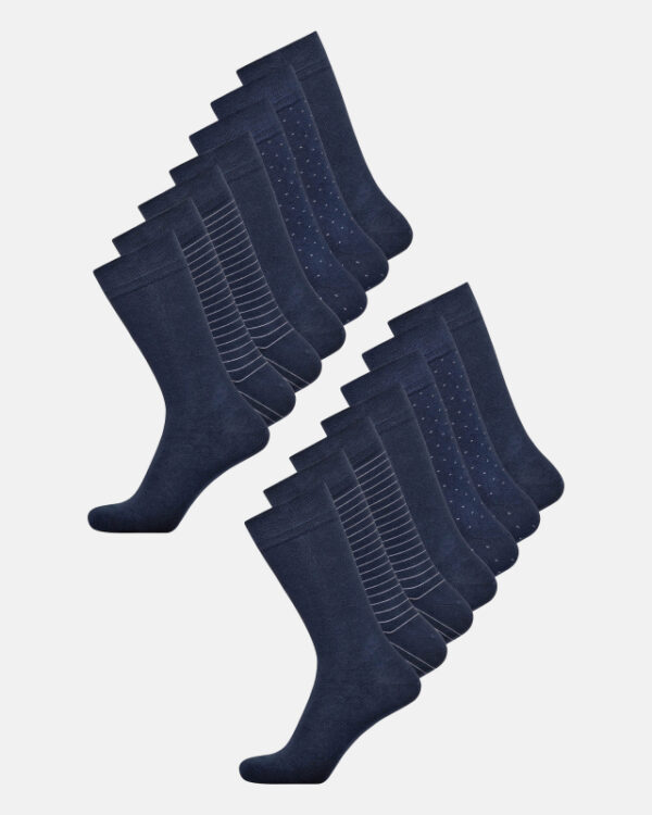 Bambus, Strømper, 14-pack, Navy