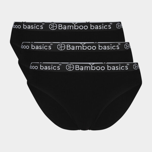 Bambus tai trusser til damer - 3 pak sort - Bamboo Basics, 2XL