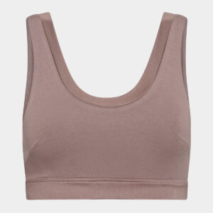 Taupe bambus BH top med feminine detaljer, XS