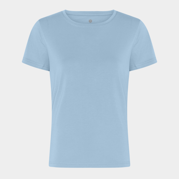 Bambus T-shirt med rund hals i lyseblå til damer fra JBS of Denmark, XS