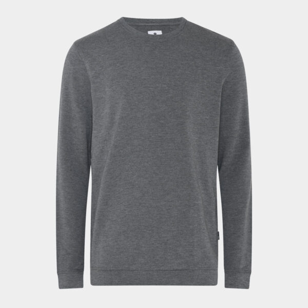 Mørkegrå bambus sweatshirt crew neck til herre fra JBS of Denmark, M