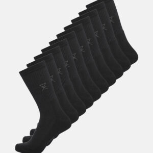 Bambus, Tennisstrømper, 10-pack, Sort