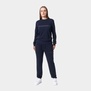 Bambus joggingsæt i navyblåt med logo til damer fra Copenhagen Bamboo, XXL