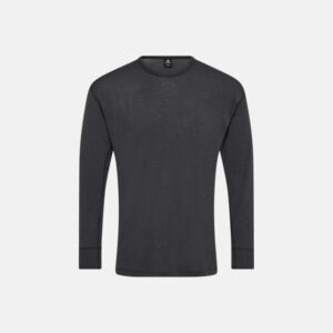 Langærmet t-shirt | 100% merino uld | Grå