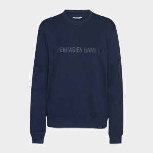 Navy bambus sweatshirt med logo fra Copenhagen Bamboo, XXL